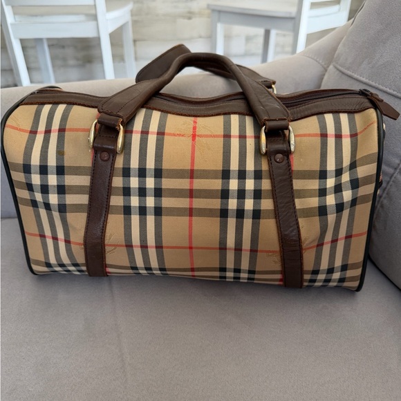 Burberry Novacheck Duffel Bag or large handbag vintage BURBERRYS with COA - Picture 2 of 16